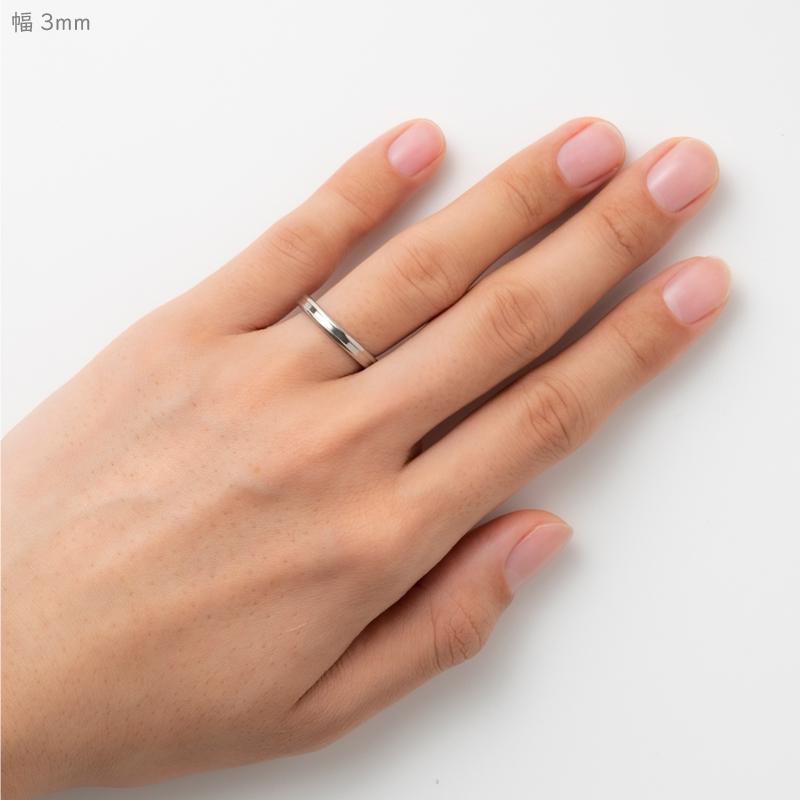 純チタン チタンリング 結婚指輪 ペアリング マリッジリング 金属アレルギー対応 ノンメッキ ノンコーティング 日本製 刻印無料 シンプルライン ダイヤ 甲丸 068の画像