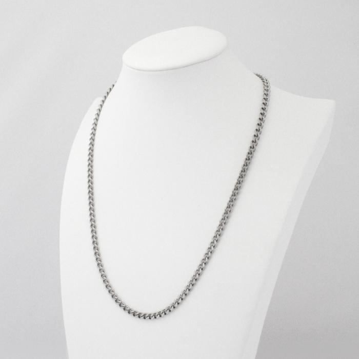 チタン喜平チェーンネックレス　50センチ　6.8ミリ　島田工房 喜平チェーン幅6.8mm チタンネックレス 長さが選べる 中折れ金具