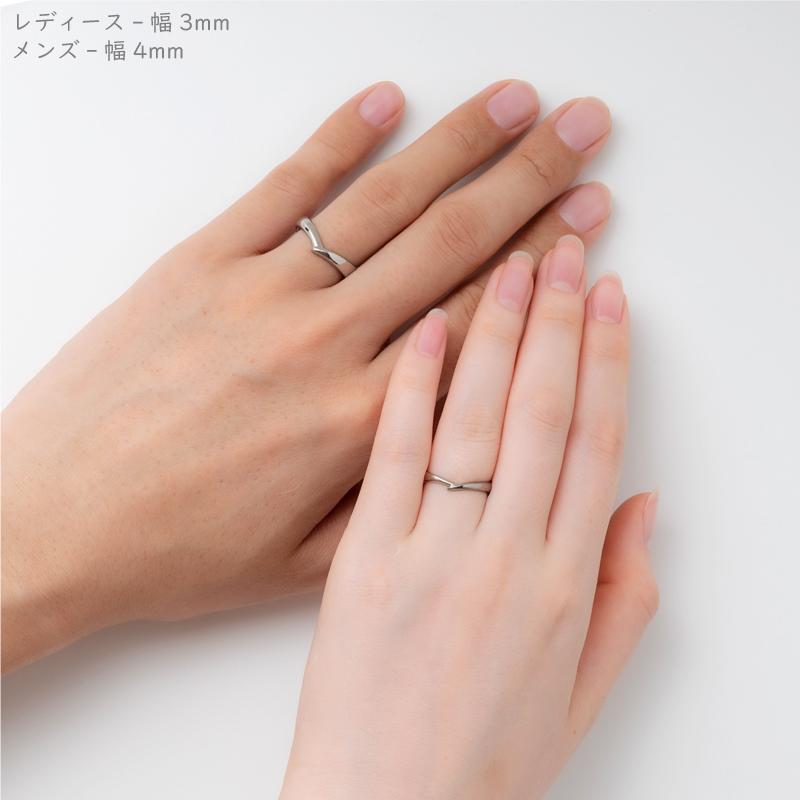 純チタン 指輪 リング チタンリング 単品 金属アレルギー対応 ノンメッキ ノンコーティング 日本製 刻印無料 メンズ レディース V字 優しい形 r-087の画像