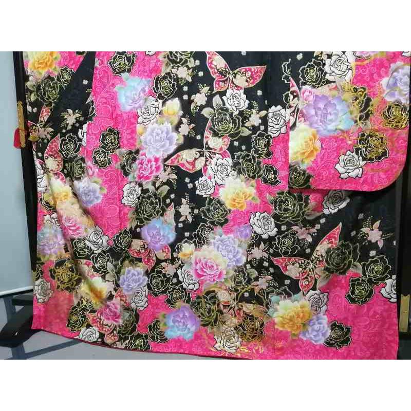 151 中振袖 成人式 着物 美品 (裄68 袖丈106 身丈(肩から)169 前24 後 