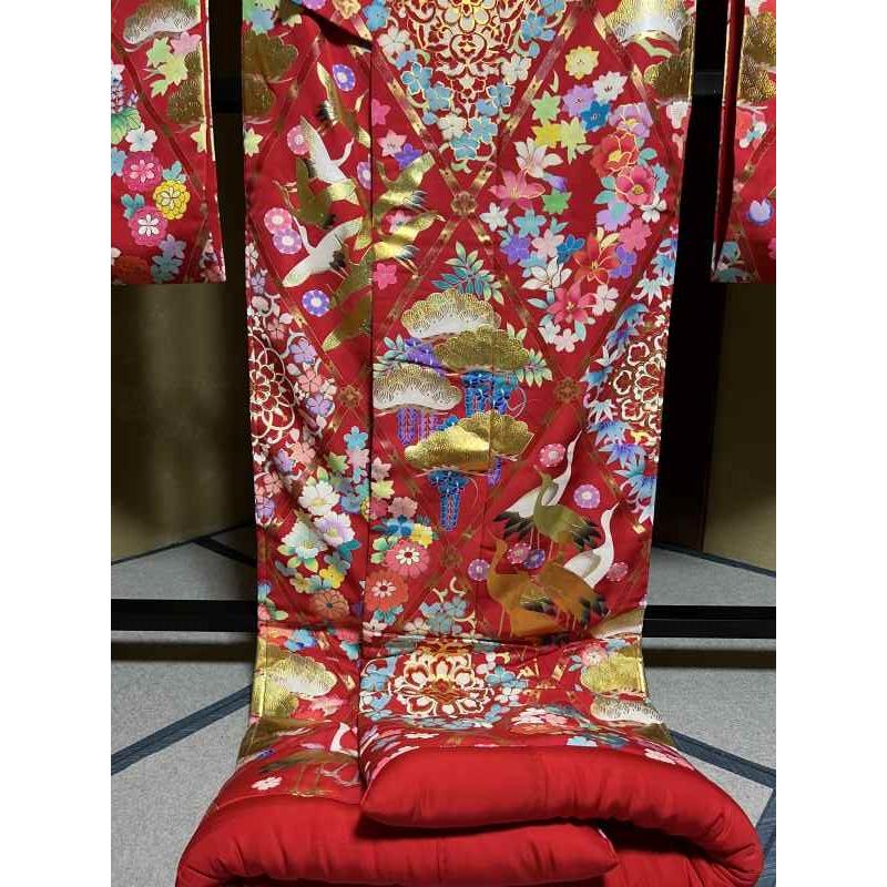 20 豪華絢爛 色打掛 友禅 [裄65 袖丈105 身丈(肩から)198センチ] 【中古】_12