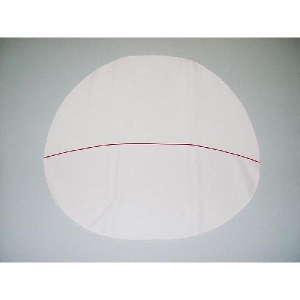 綿帽子 白 赤ライン 洋髪用