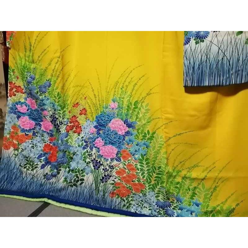 73 お色直し 振袖 結婚式 [裄64 袖丈106 身丈(肩から)172 前24 後30  