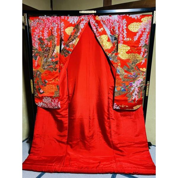 81 豪華絢爛 色打掛 [裄65 袖丈105 身丈(肩から)193センチ] 【中古 