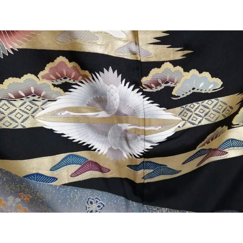 n732 正絹 留袖 (裄64 袖丈49 身丈(肩から)160 前24 後30センチ 五ッ紋