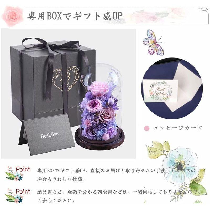 ［即日発送］ プリザーブドフラワー ガラスドーム ケース入り プレゼント 花 結婚記念日 妻 バラ ギフト ぶりざーどフラワー 薔薇 ドライフラワー アレ 【K1710614236】(9961円)