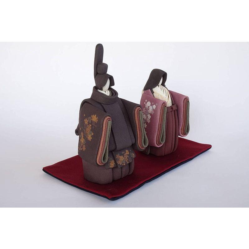 ひな人形 立雛 陶雛 澤りか作 お雛様 コンパクト 水洗い可 桐箱入り (女雛 赤紫/男雛 黒) 立雛 陶雛 澤りか作 お雛様 コンパクト 水洗い可 桐箱入り 女雛 赤紫/男雛 黒