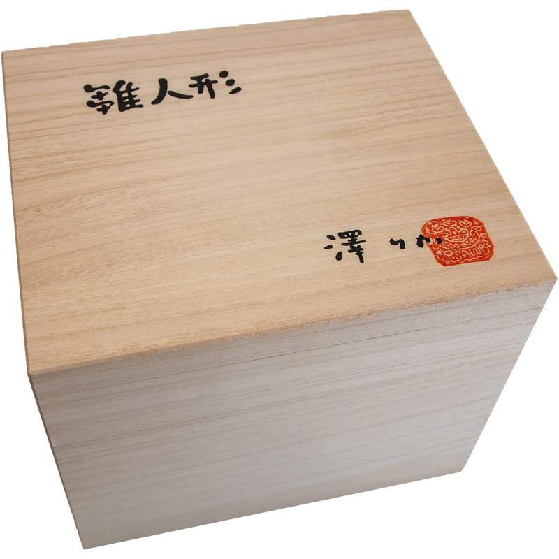 ひな人形 立雛 陶雛 澤りか作 お雛様 コンパクト 水洗い可 桐箱入り (女雛 赤紫/男雛 黒) 立雛 陶雛 澤りか作 お雛様 コンパクト 水洗い可 桐箱入り 女雛 赤紫/男雛 黒