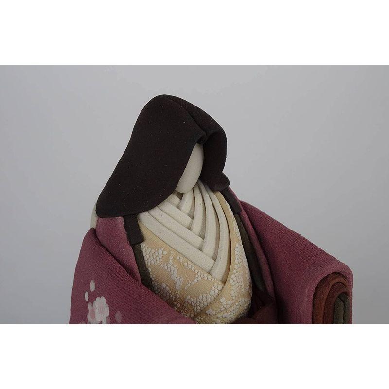 ひな人形 立雛 陶雛 澤りか作 お雛様 コンパクト 水洗い可 桐箱入り (女雛 赤紫/男雛 黒) 立雛 陶雛 澤りか作 お雛様 コンパクト 水洗い可 桐箱入り 女雛 赤紫/男雛 黒