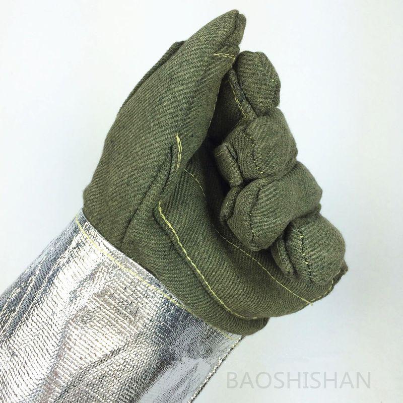 BAOSHISHAN FGW-LWS-016 耐炎製品 シェルファー アルミ 5本指 炭素繊維手袋 耐火手袋 保護手袋 耐火グローブ 耐熱グ - 3