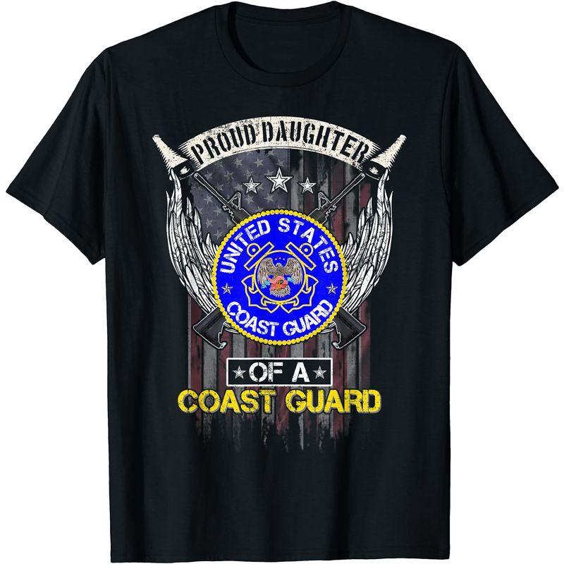 年末のプロモーション年末のプロモーションヴィンテージ アメリカ国旗 誇り高き娘 Of A US Coast Guard。 Tシャツ 制服、作業服 