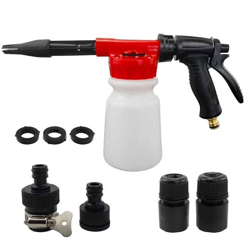 AeKeatDa 洗車ガン カーウォッシュフォームガン 車 バイク 泡量調整可能 手動 自動車 バイク 高圧 クリーニング フォームガン