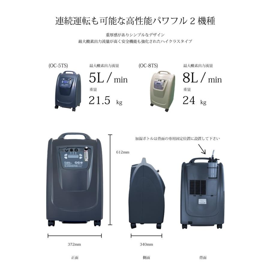 【在庫有】業務用酸素濃縮器 O2リカバリー OC-8TS アイボリー (酸素濃度90％) 8L/min大流量タイプ :OC3TS002:ピュア