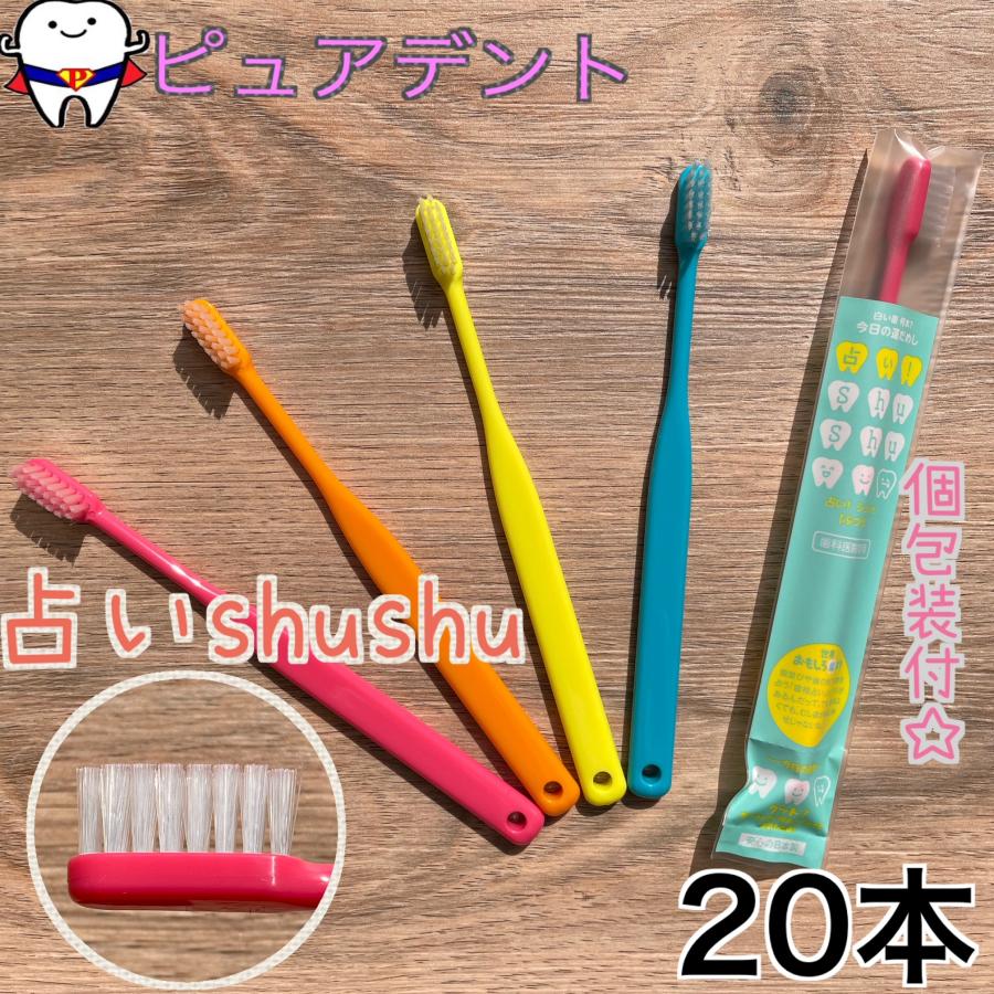 フィード　占いシュシュ　歯ブラシ　20本　shushu　フラット毛　毛の硬さ(ふつう)（Yahoo!・ピュアデント）