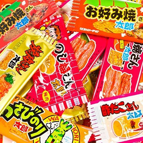 21年ファッション福袋 菓道 珍味セット 7種類各10枚 合計70枚 駄菓子 詰め合わせ わさびのり太郎 蒲焼さん太郎 焼肉さん太郎 酢だこさん太郎 Aynaelda Com