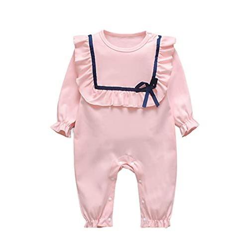 Myxy 新生児 ロンパース 女の子 春服 いちご フリル リボン 長袖 ベビー服 出産祝い 80 リボン ロンパース カバーオール 今年人気の ブランド品や Www Casascordeiro Com Br