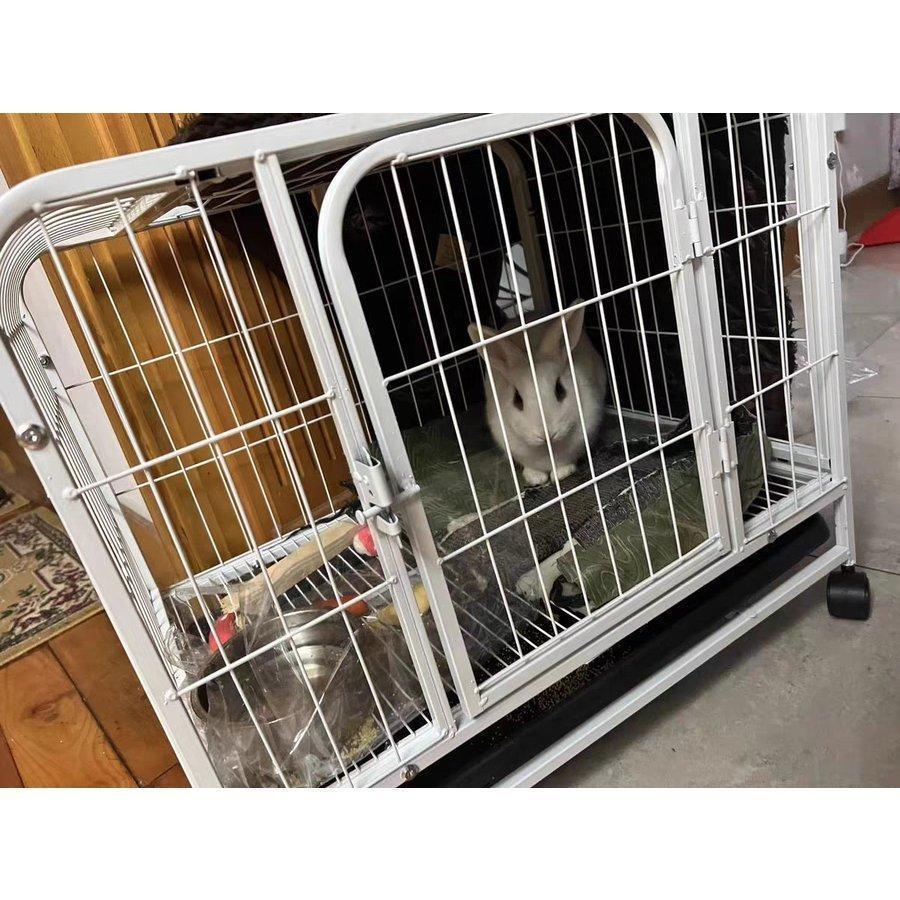 ペット うさぎケージ 小動物ケージ ペットケージ 大きい 飼育ゲージ キャスター・屋根・トレイ付き ケージ 小屋 室内飼い プレイサークル ** 1階