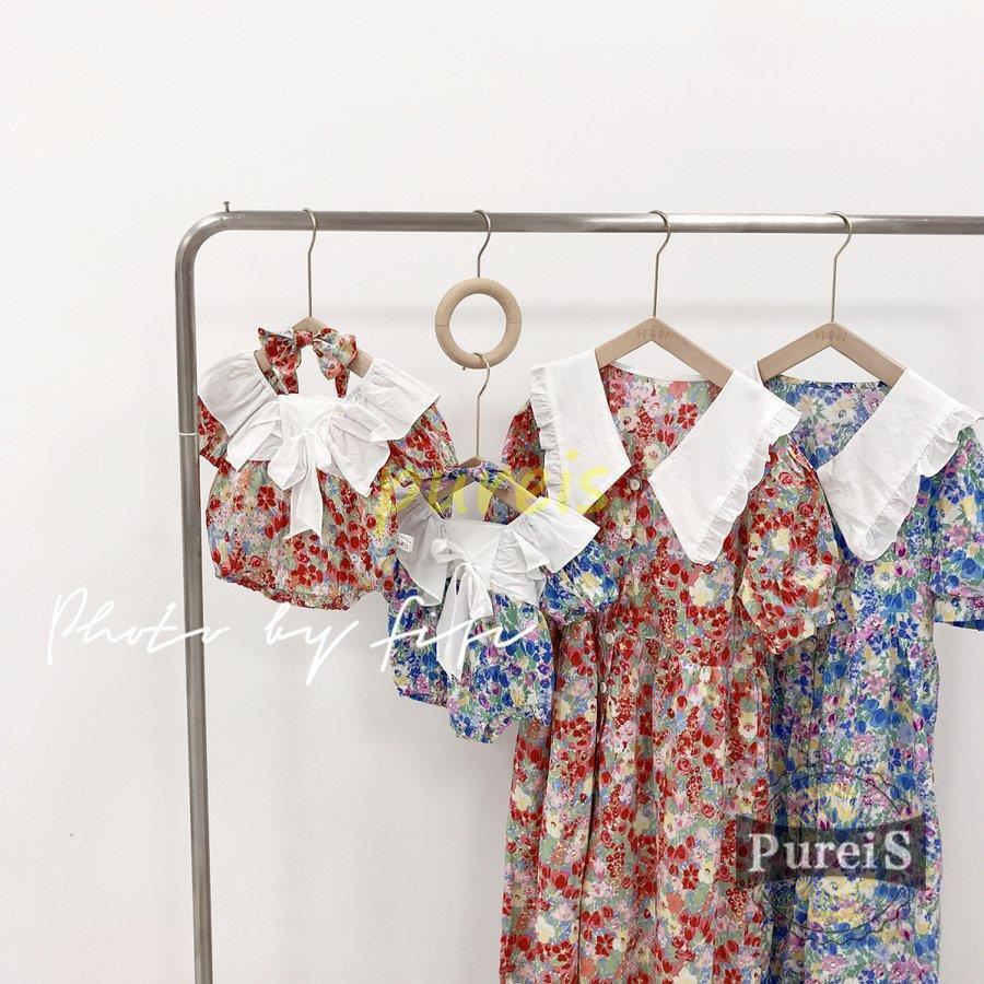 買い誠実 親子ペアお揃い ベビー カバオール ワンピース 赤ちゃん ママと娘 親子リンクコーデ 半袖 親子コーデ 花柄 女の子 レディース お出かけ 撮影 誕生日 母の日 可愛 Karolinemedeiros Com Br