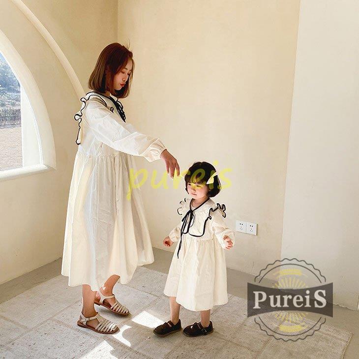 最大58 Offクーポン 親子コーデ ママとお揃い 娘とペアルック 親子お揃い 長袖 ワンピース 女の子 子供服 夏 シンプル おしゃれ カジュアル おでかけ お揃い 韓国子供服 7sbbagg5cbd3a2ao P1ai