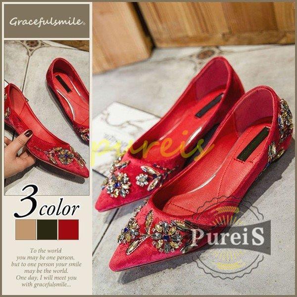 オンライン買い フラットシューズ バレエシューズ ぺたんこ 楽チン パンプス ローヒール 柔らかい ママ 母親 ミセス お呼ばれ パーティー 結婚式 二次会 通販値下 Superavila Com