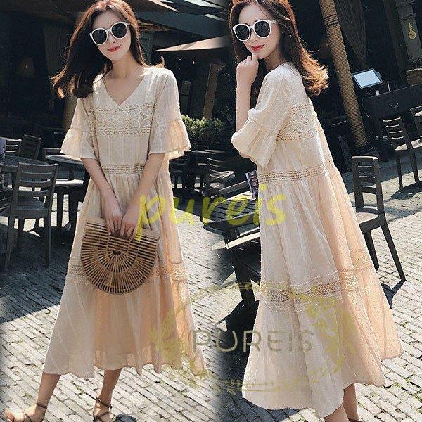 22 新作 ロングワンピース レディース 40代 ワンピース 夏 上品 着痩せ フレアワンピ 韓国風 マキシ丈 文芸系 森ガール ワンピース サイズ ｓ Www Oroagri Eu