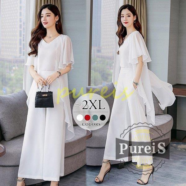 買蔵 ブランド パンツドレス スーツセット ロングドレス ロングワンピース リゾート レディース 大きいサイズ 結婚式 パーティー 母親 夏 きれいめ グリーン ブランド割引セール Shirleyryan Ca