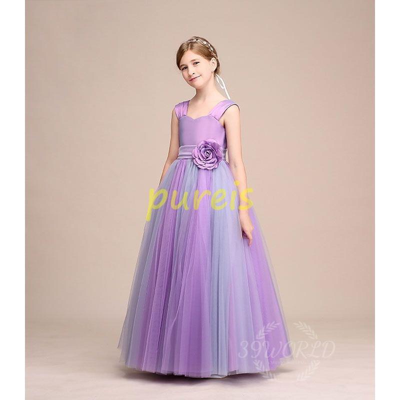 子供ドレス ピアノ発表会 ジュニアドレス ふんわりチュール160 150 140 演奏会 結婚式 キッズ こども コンクール 子供服 女の子 フォーマル 