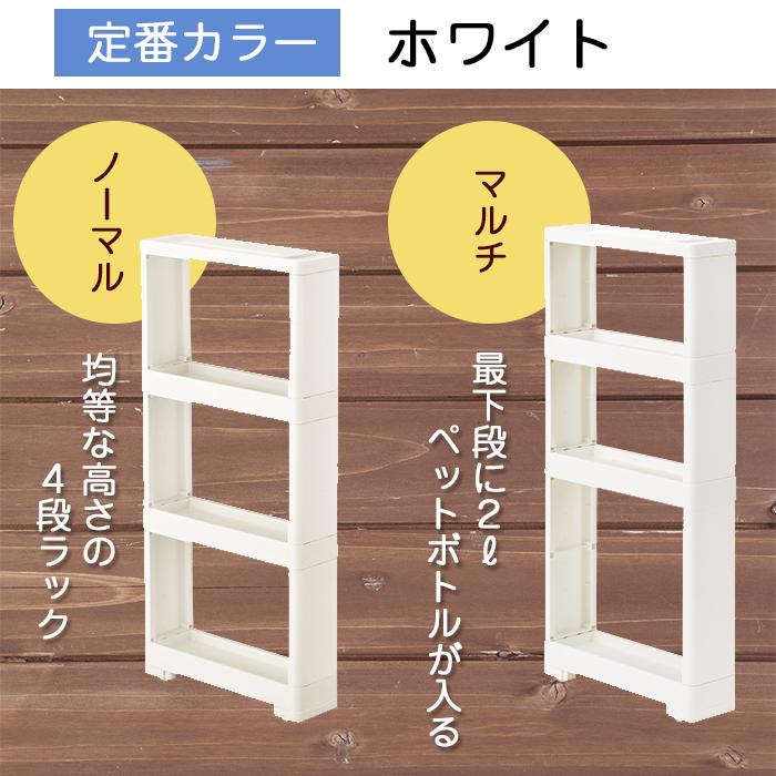 収納ケース (同色3個セット) スリムストッカー 隙間収納 スリムチェスト キャスター付き (リセ スーパースリムラック 4段) 幅12cm