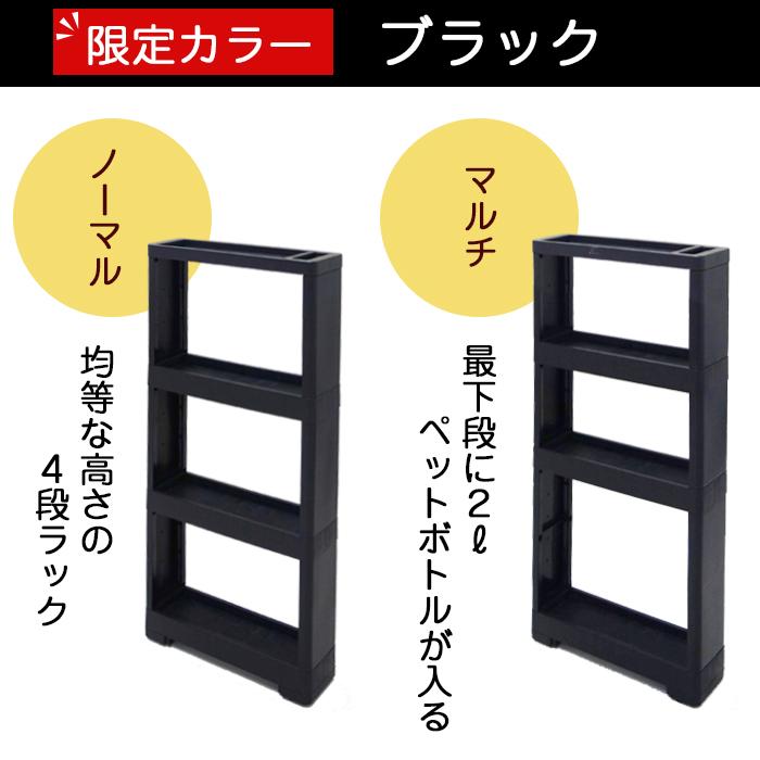 収納ケース (同色3個セット) スリムストッカー 隙間収納 スリムチェスト キャスター付き (リセ スーパースリムラック 4段) 幅12cm