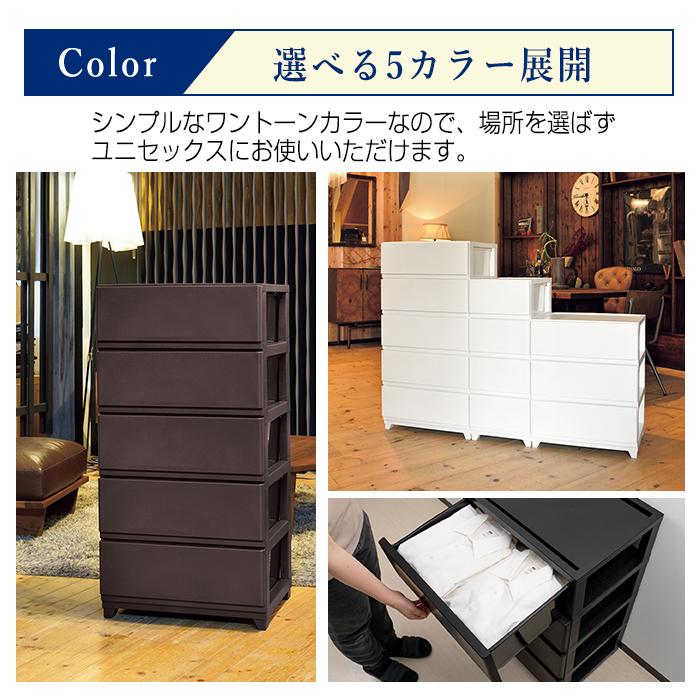 収納チェスト 5段（同色2個セット) デコニー ワイド シーヴォ 5段 チェスト 収納ケース 衣類収納 プラスチック収納 インテリア 収納 おしゃれ JEJアステージ_13