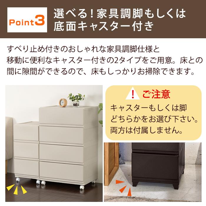 JEJアステージ 収納チェスト 壁付収納チェスト 3段 中が透けない 脚 