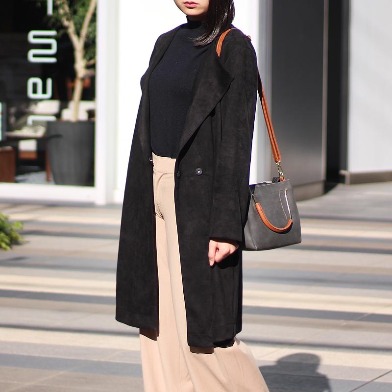 特別限定価格 G plus スエードポンチノーカラーコート アウター