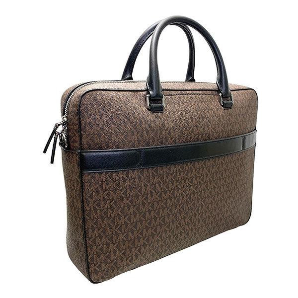 マイケルコース ビジネスバッグ ブリーフケース　A4対応　シグネチャー柄 茶 MICHAEL KORS（マイケルコース） 国内発送 バッグ メンズ ビジネス