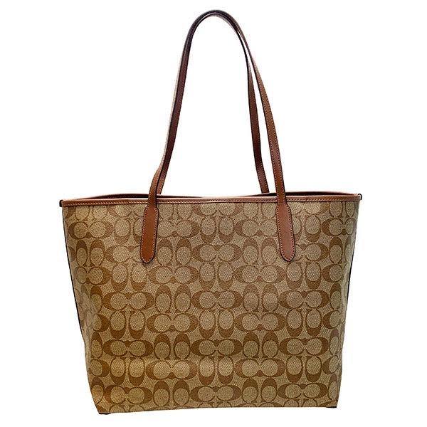 未使用級✨コーチ❤️シティ ジップ トート シグネチャー バッグ ブラウン系 COACH（コーチ） 国内発送 バッグ レディース トートバッグ
