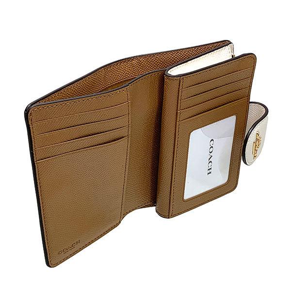 コーチ 財布 レディース COACH 折り財布 クロスグレイン レザー