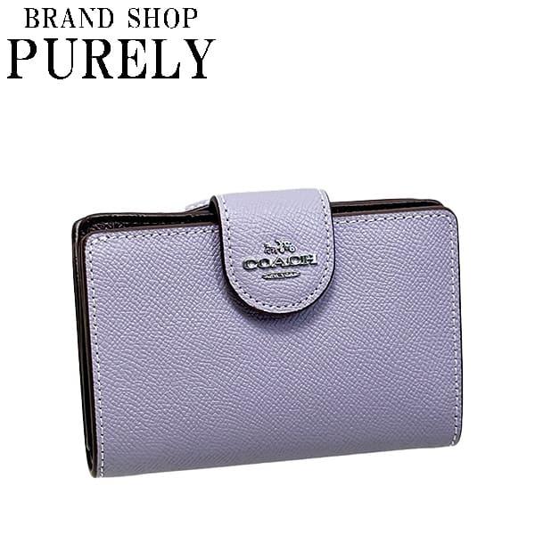 【美品】COACH　マネークリップ　折り財布　小銭入れ付き COACH（コーチ） 国内発送 財布 レディース 折り財布 クロスグレイン