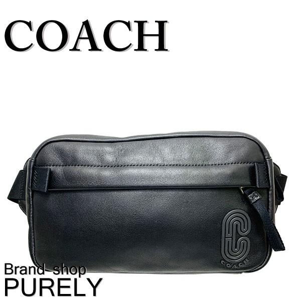 コーチ ボディバッグ エッジ ベルトバッグ レザー ブラック 黒 COACH（コーチ） 国内発送 バッグ メンズ ボディバッグ レザー エッジ