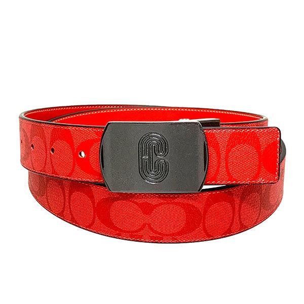 コーチ ベルト メンズ COACH シグネチャー プラーク バックル