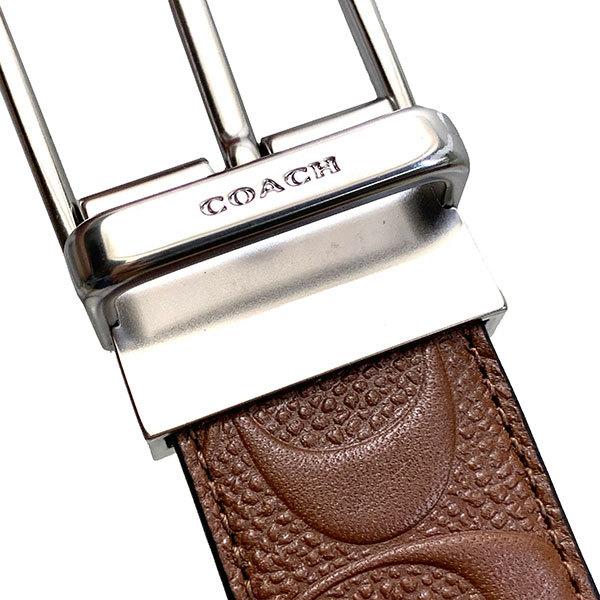 COACH（コーチ） 国内発送 ベルト メンズ レザー スキニー バックル