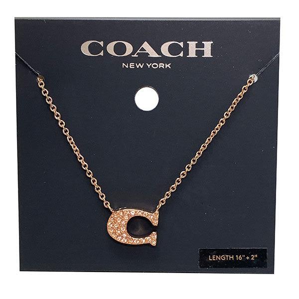 極美品✨COACH コーチ ゴールドネックレス　シグネチャーモチーフ　パヴェ COACH（コーチ） 国内発送 アクセサリー レディース 小物 パヴェ
