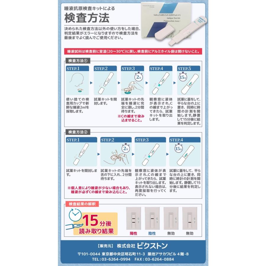 抗原検査キット 唾液 新型コロナウイルス Covid 19 変異株対応 郵送不要 新作 大人気 お得 5個セット 5回分 合計 50 1個単価 1290 唾液抗原検査キット