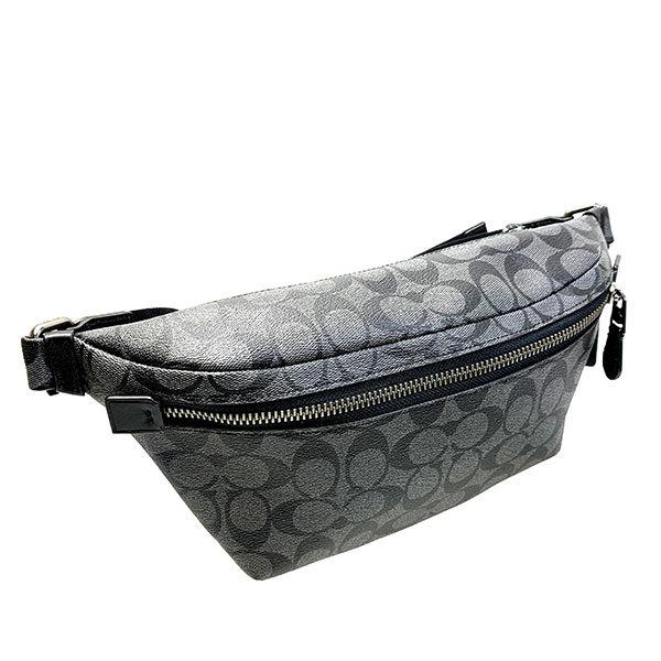 極美品✨ コーチ ウォーレン ベルト バッグ ウエストバッグ レザー グレー COACH（コーチ） 国内発送 バッグ メンズ ボディバッグ シグネチャー