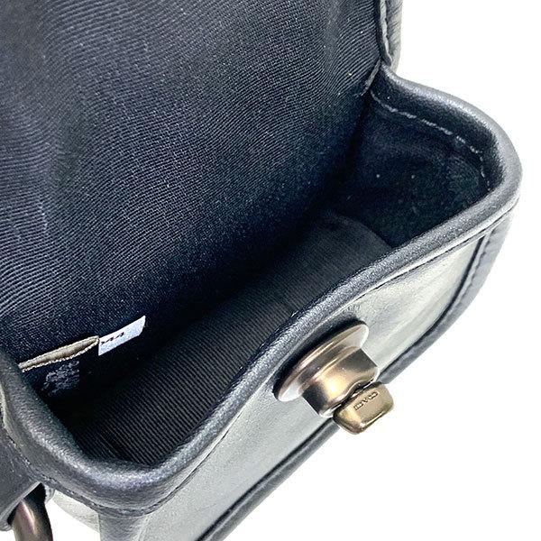 美品 コーチ ボディバッグ ヘリテージ ウェブ レザー ショルダー チャーム 黒 COACH（コーチ） ショルダーバッグ シグネチャー ヘリテージ