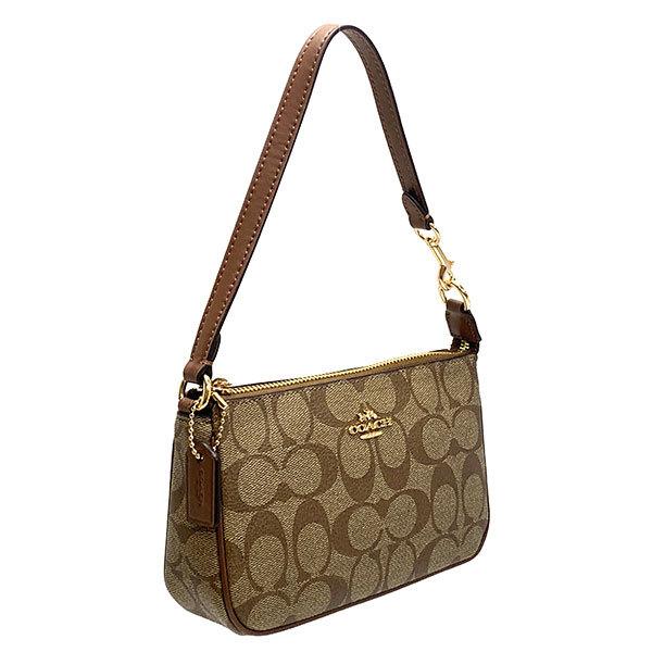 【美品】COACH コーチ シグネチャー ハンドバッグ　ポーチ COACH（コーチ） 国内発送 ポーチ レディース 小物 シグネチャー