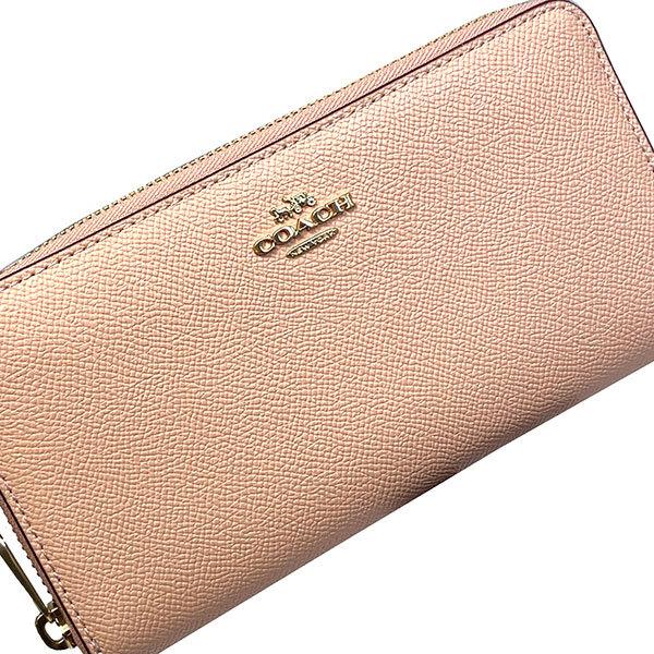 コーチ COACH 長財布 C3441 アプリコット ロング ジップ アラウンド COACH（コーチ） 国内発送 財布 レディース 長財布 レザー ロング