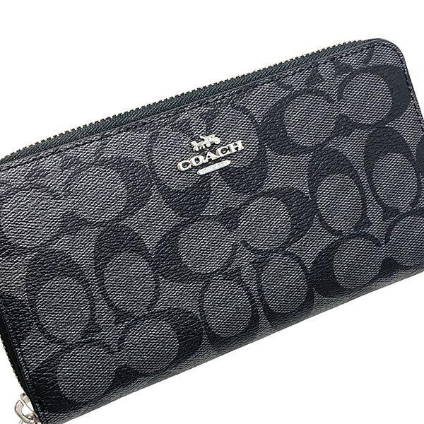コーチ 長財布 シグネチャー ロング ジップ アラウンド C4452 ブラック COACH（コーチ） 国内発送 財布 レディース 長財布 シグネチャー