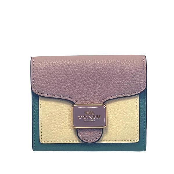 COACH コーチ 財布 レディース 折り財布 カラーブロック レザー COACH コーチ 財布 レディース 折り財布 カラーブロック レザー