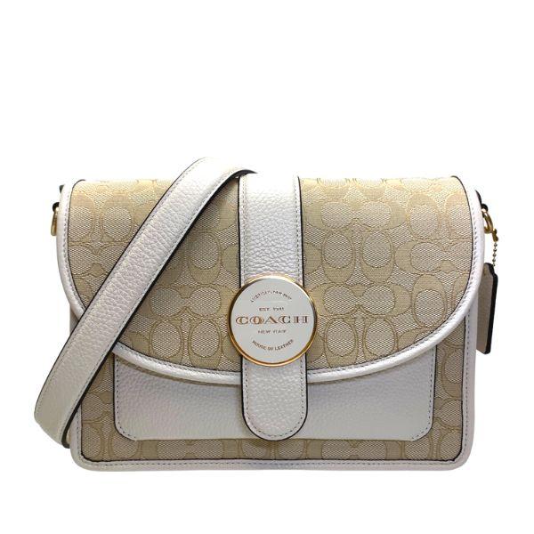 極美品　コーチ　ボディバック　ショルダー　レザー　シグネチャー　7 Coach シグネチャー レザー 2WAY ショルダー クロスボディー