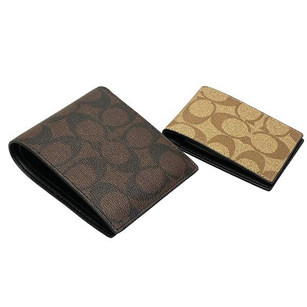 COACH コーチ 財布 メンズ 折り財布 シグネチャー ブロック 3IN1  