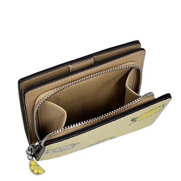 COACH 国内発送 コーチ 財布 レディース 折り財布 レモン